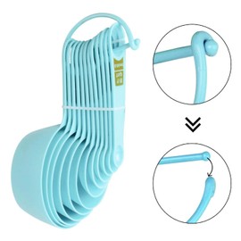 Accessorize Kingdom Kitchen Measuring Set of 12 Piece Cups and Spoons, Sky Blue