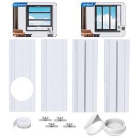 Portable Air Conditioner Windows Vent Kit, Air Conditioner Window Seal for 5/5.9In (13/15cm) Diameter Air Conditioner Exhaust Hose, Portable ac Window Kit Adjustable Length 17-55in(43-140cm)