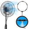 Bigmeta Pre-Assembled Fan Misting Kit for Cooling Patio - Outside Cooling System with 19FT Misting Line 5 Heavy-duty Brass Nozzles, Summer Porch Garden Backyard Yard Water Mister Spray(No Fans)