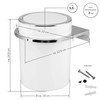 bremermann Savona cosmetic bin incl. wall mount with swing lid,