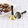 SAVITA 2Pcs Metal Hand Bells, Loud Clear Call Bell Wooden
