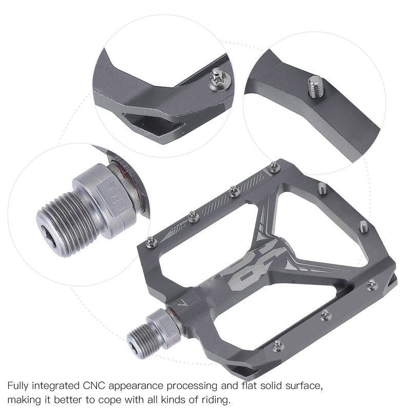 Enlee 2pcs Mountain Bike Pedals NonSlip DU Bearing Lightweight Bicycle