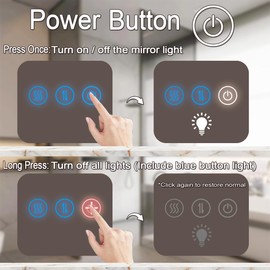 THEKLA 24 inch Gold Bathroom Round LED Mirror with Gold Frame Round Lighted Vanity Mirror for Bathroom Wall 3 Color Dimmable Anti-Fog Smart Frontlit 24" Golden Framed Rounds Circle Light up Mirrors