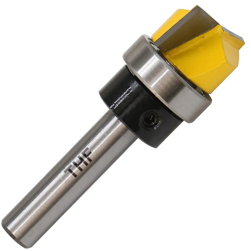 TXHF 8 mm Shank Flush Cutter, Carbide Tip Professional Woodworking