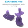 Bundle: Flexfit Universal Ski Glides with GlideSocks (Purple)