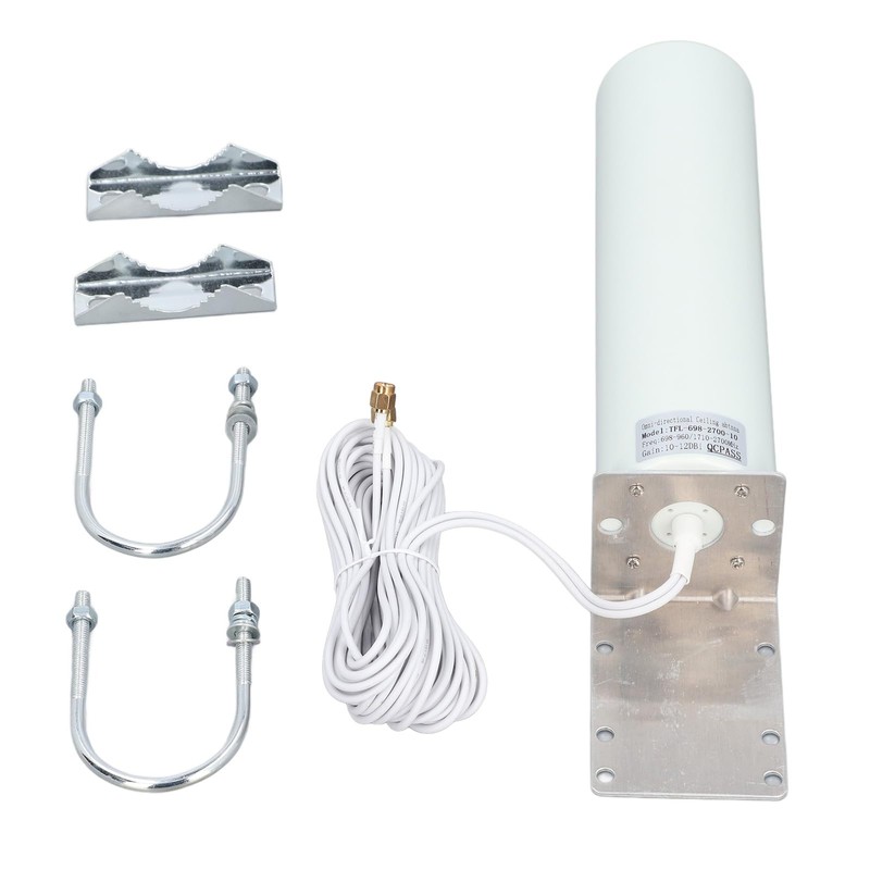 Walfront Antena Omnidireccional 10dBi para 4G LTE/WiFi - con Cable