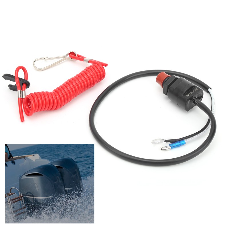 Emergency Stop Switch Safety Tether 6E9-82575-09 Fit for Yamaha Outboard