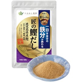 Uruwashi Sabo Takumi no Bonito Soup, Daily Shortage of Iron, Soup, Iron Soup, Powdered Bonito, Kagoshima Prefecture, Boiled Sardine, Shiitake Mushrooms, Kelp, 3.5 oz (100 g)