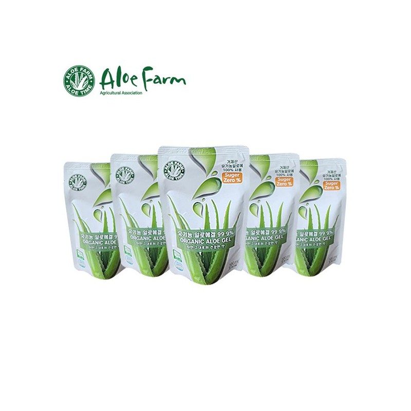 Farmer's Garden 거제알로에팜 유기농 알로에겔99.9% (100mlx10팩) Geoje Aloe Farm Organic