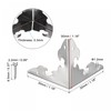 sourcing map 30x30x30mm Metal Box Corner Protectors Edge Guard Silver
