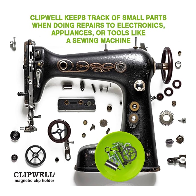 Clipwell Magnetic Paper Clip Holder - Easy Toss & Pick-Up