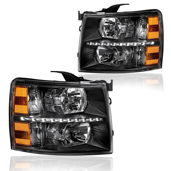 DimFlux DimFlux LED DRL Headlight, Headlights Assembly Kit Compatible with