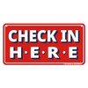 GEEKBEAR Check In Here Sign Hanging from Ceiling - 30cm