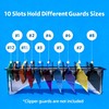 Perfitech Clipper Guard Holder Organizer with 10 Slots, Black, Sturdy