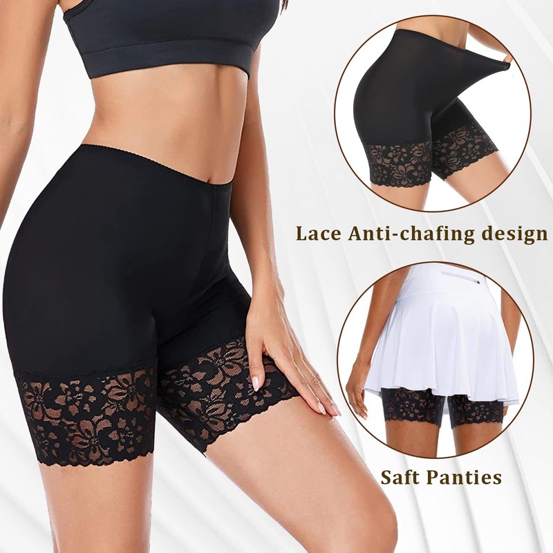 Anti-Chafing Lace Shorts, Women's Underpants, Underskirt, Women's Shorts for Dress,