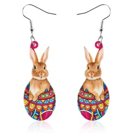 Easter Earrings, Rabbit Earrings, Easter Earrings, Women's Acrylic Easter Earrings, Unit size, Acrylic, Not applicable