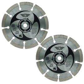 2 x TopsTools CS115D 115mm 9.5mm Bore Diamond Tipped Saw Blades