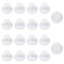 MOROBOR Self-Stick Drawer Knobs Pull Handle, 20pcs Plastic Handles Cabinet Knobs Auxiliary Pulls for Wardrobes, Cabinets, Drawers (White)