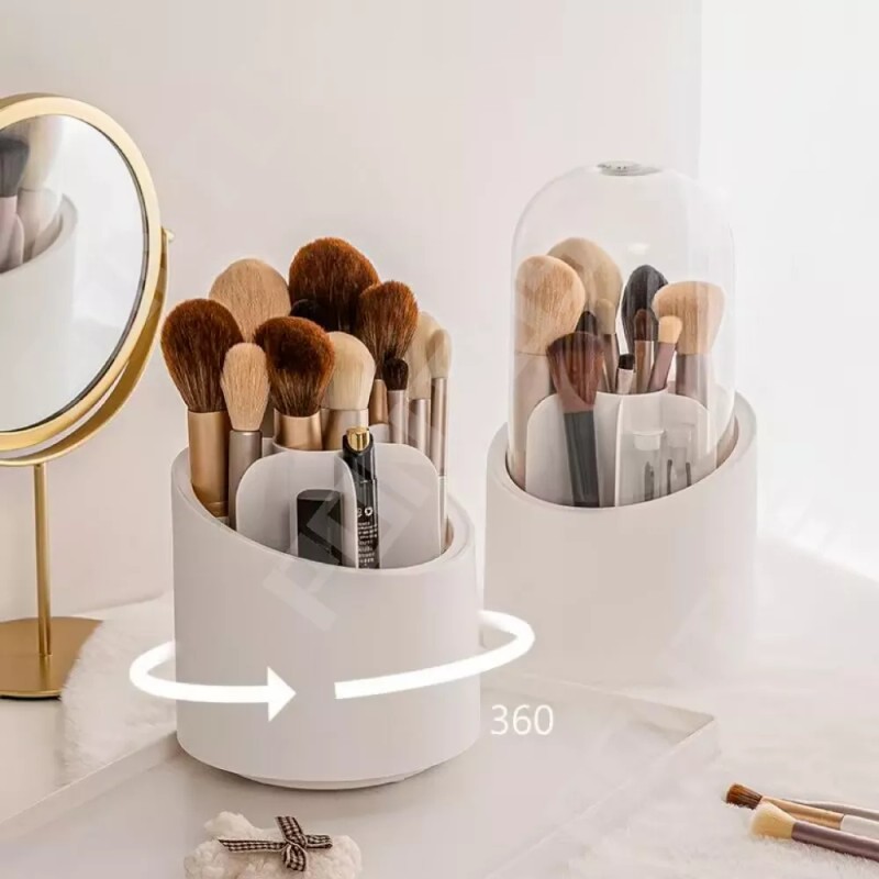 Grupo Gomar Soporte Organizador Giratorio 360° De Maquillaje Y Brochas