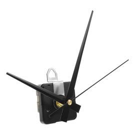 SHINEOFI 1 Set Quartz Clock Movement Kit Mute Mechanism for DIY Wall Clock Repair Includes Black Metal Hands for Craft Projects