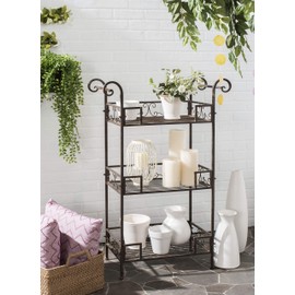 Safavieh Outdoor Collection Noreen Antique White 3 Tier Shelf