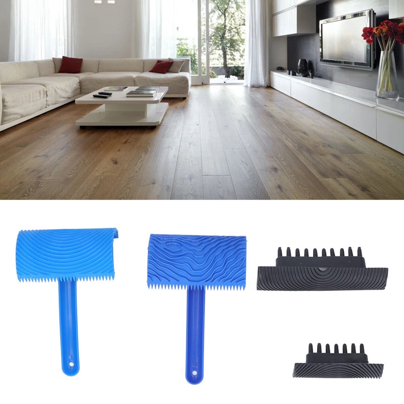 Wood Graining Painting Tool Set Soft Rubber 4Pcs Wood Grain