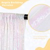 B-COOL Sequin Backdrop Curtains Iridescent White Curtain for Wedding Backdrop