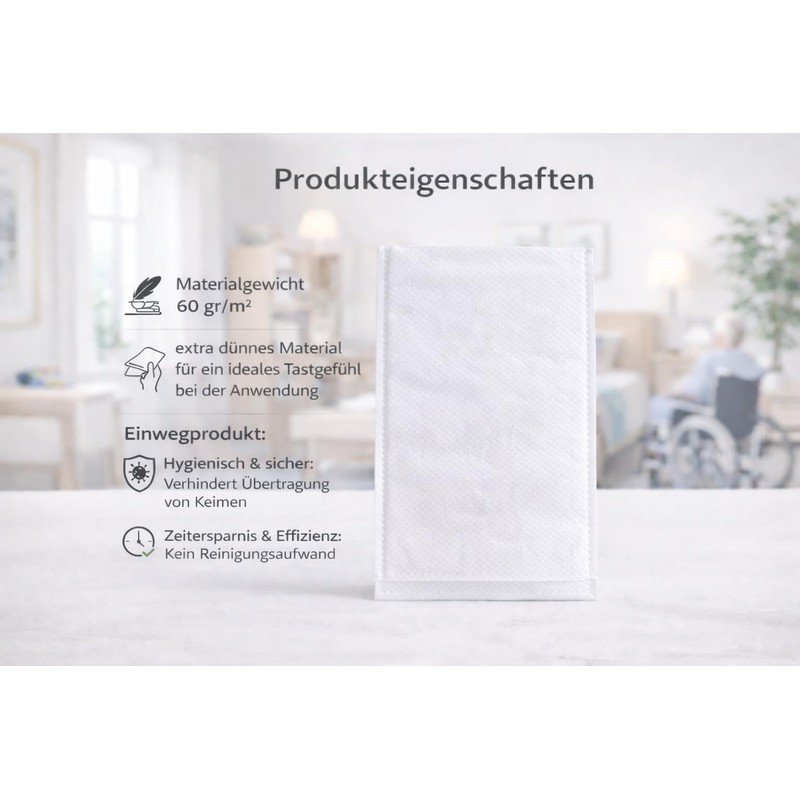 BUXMED Pack of 100 Disposable Wash Mitts 23 x 15