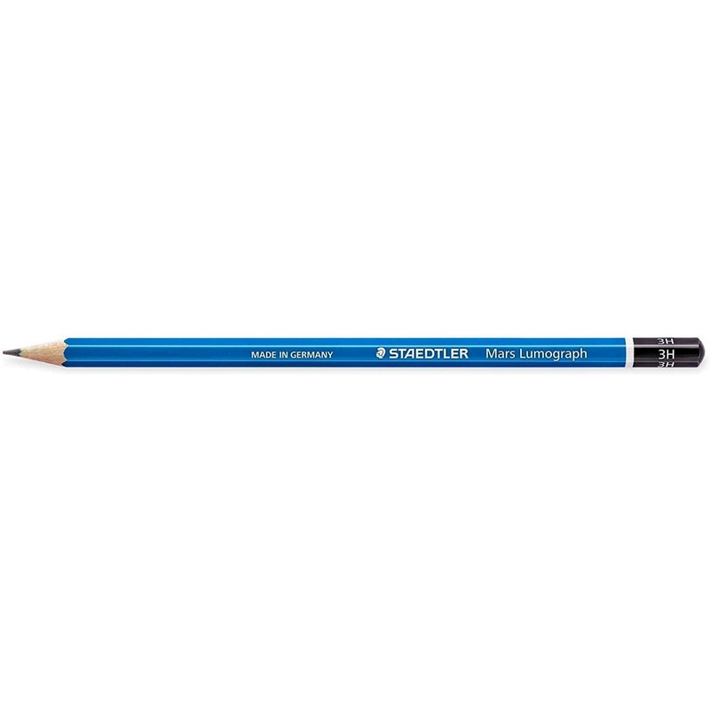 Staedtler Mars Lumograph 100Lead 2MM 3H Pencils Pack of 3