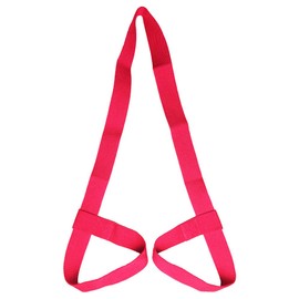 Riarbronee Yoga Mat Carrying Strap Sling，Adjustable Loops for all Mat Sizes（Mat not included） (Red)