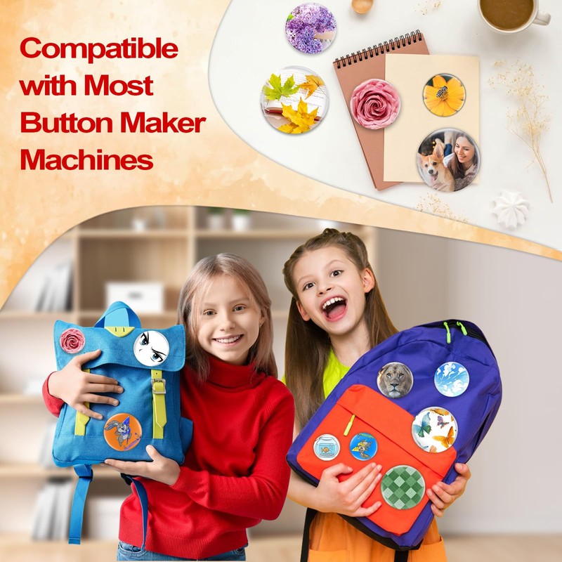 100 Sets 3 inch Button Maker Supplies, 75mm Button Supplies