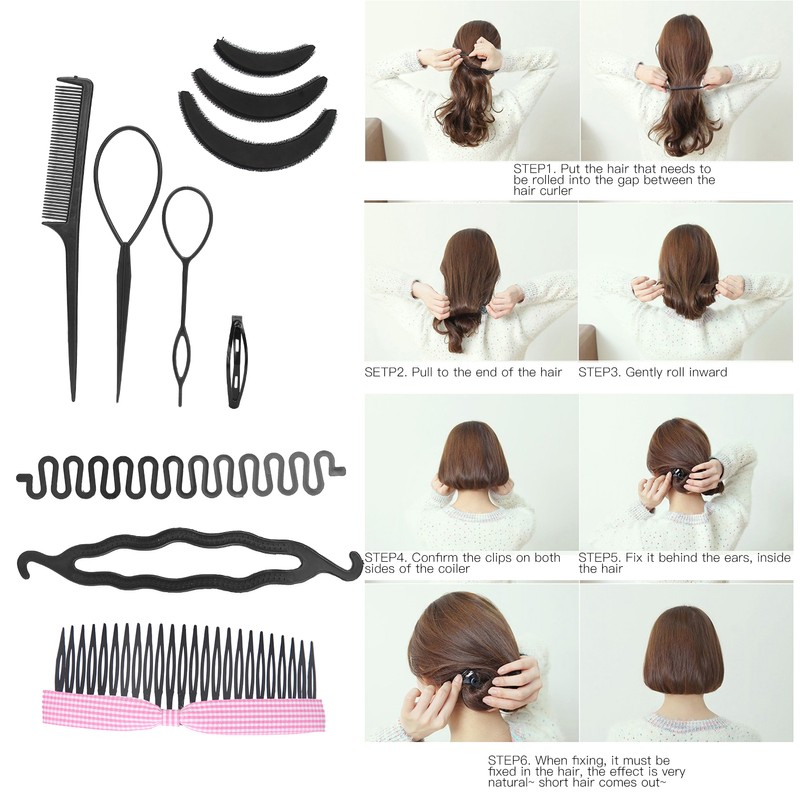 Professional DIY Hair Accessories Pin Clip Tail Comb Hair Braiding