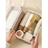 Large Clear Makeup Bag Big Travel Cosmetic Bag On-The-go Toiletry