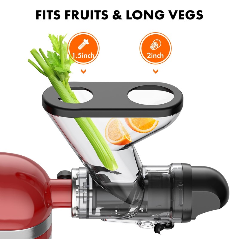Masticating Juicer Attachment for KitchenAid Stand Mixer, Cold Press Juicer