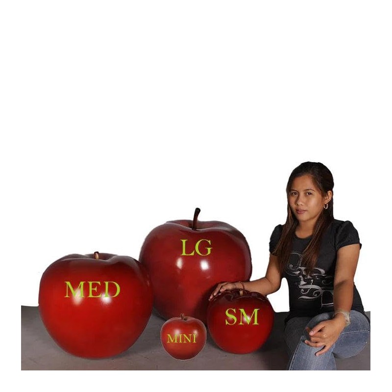 LM Treasures Small Red Apple Over Sized Statue Fruit Display