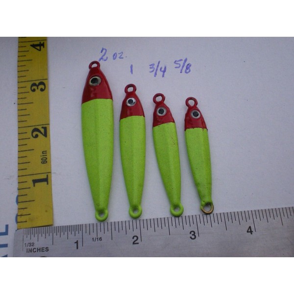 HOME MADE 12 PCS ANCHOVY FISH JIG/SPOON STYLE LURE BAIT