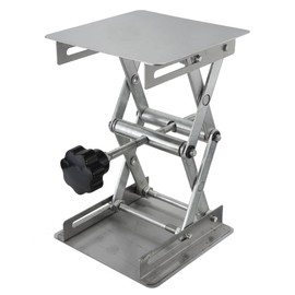 Lifting Table Laboratory Lifting Platform Stainless Steel Laboratory Lifting Platform Stand Rack Scissor Laboratory Scissor Jack Manual Control (100 x 100 mm)