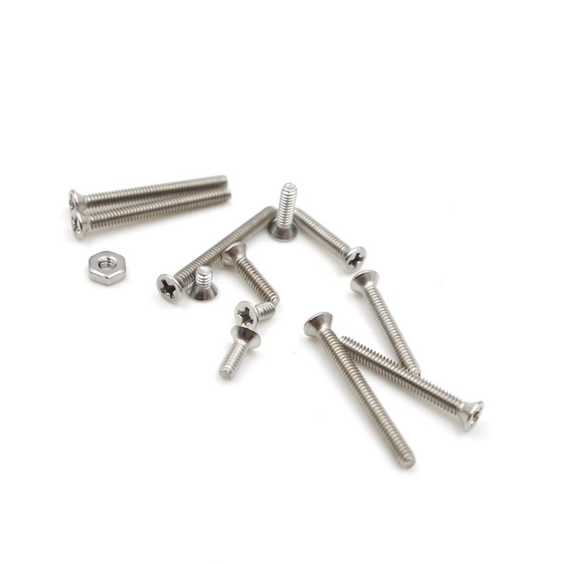 HVAZI #6-32 UNC Stainless Steel Phillips Flat Head Machine Screws