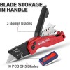WORKPRO Folding Utility Knife Quick Change Box Cutter 13 Extra