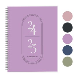 Rileys Planner 2024-2025 Academic Year, 18-Month Academic Weekly Planner - Academic Weekly & Monthly Agenda Planner, Flexible Cover, Notes Pages, Twin-Wire Binding (8.5 x 11 Inch, Lilac)