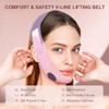 JUSRON V-Line Chin Up Face Strap, Soft Silicone Chin Strap