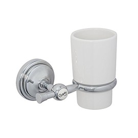 Croydex Flexi-Fix 1919 Easy to Fit Tumbler,Chrome,10.2 x 14.2 x 11.5 cm