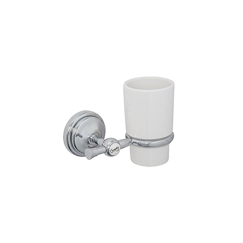 Croydex Flexi-Fix 1919 Easy to Fit Tumbler,Chrome,10.2 x 14.2 x