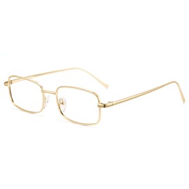 Cyxus Blue Light Glasses for Men Square Metal Frame UV Blocking Computer Glasses Clear Resin Lens Eyewear