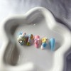 [Premium handmade embossed nails] Vintage pattern stitch rabbit - Coffin