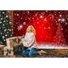 Haboke 10X8ft Soft Fabric Winter Red and Christmas Tree Backdrop