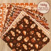 Whaline 24Pcs Fall Pattern Paper 30x30cm Maple Leaves Pumpkin Drinks