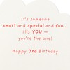 American Greetings 3rd Birthday Card (Smart and Special)