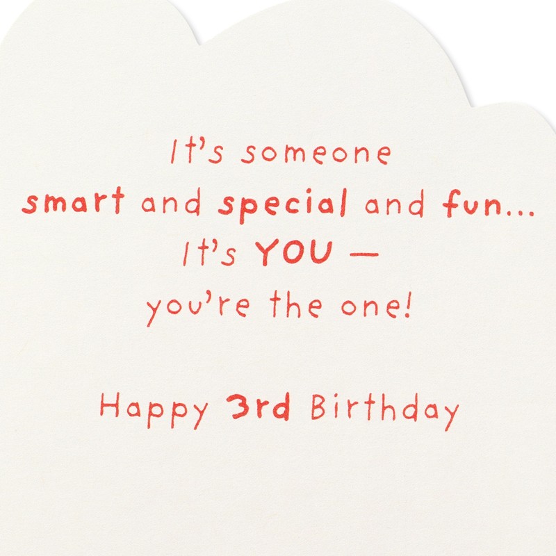 American Greetings 3rd Birthday Card (Smart and Special)