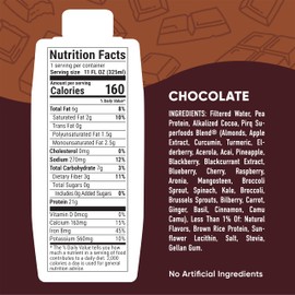 Pirq, 21g Plant Based Protein Shake, 25 Superfoods, Vegan Protein, Dairy-Free, Gluten & Soy Free, Kosher, Keto, Low Carb, Low Calorie (Chocolate, 3-4 Packs)